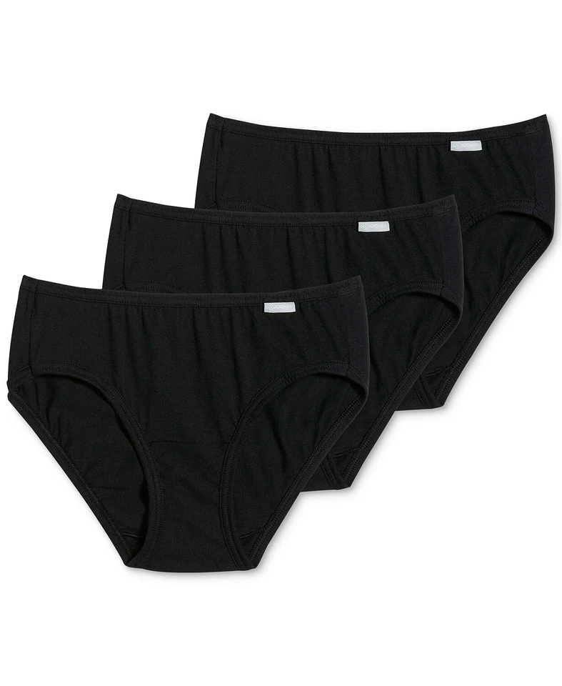Paquete de 3 calzoncillos de bikini de color negro 100 % algodón para hombre ropa interior jockey Foto 4 de 4