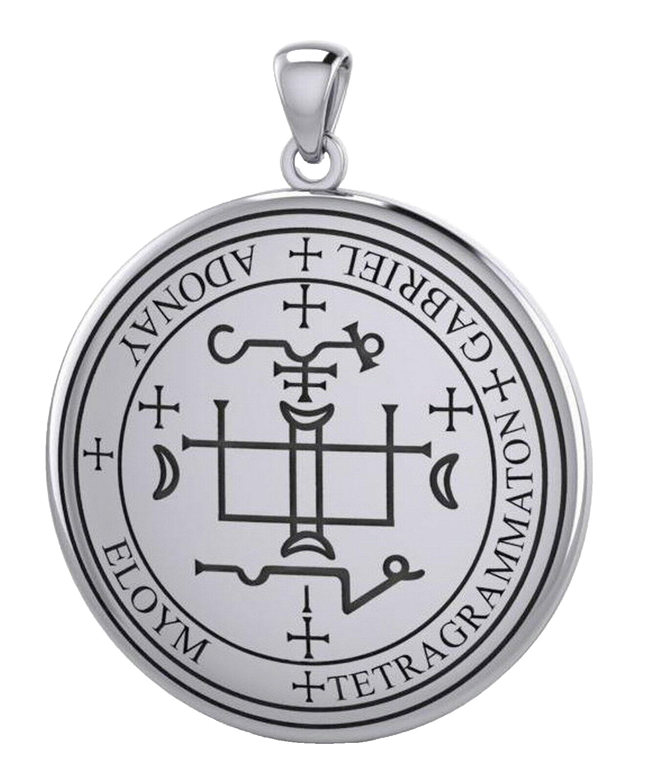 Peter Stone 925 Silber Erzengel Siegel Gabriel Anhänger Kraftamulett Neubeginn