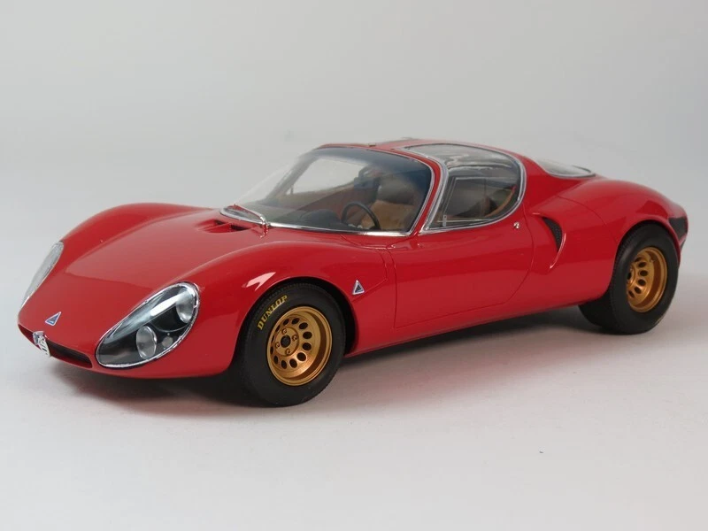 Laudoracing Alfa Romeo 33 stradale prototipo Autodelta red 1967 1/18 LM153A1 - Immagine 2 di 4