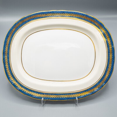 Aynsley 1846 Powder Blue Serving Platter 13 1/4'' - FREE USA SHIPPING