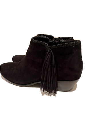 Sam Edelman Petty Women's Black Suede Leather Ankle Boots