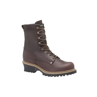 CAROLINA SHOE 1821 Logger Boot,D,8 1/2,Brown,PR 34VP59