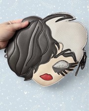 Disney Danielle Nicole Cruella Glamorous Crossbody Cosplay Style Bag Black/white
