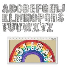 Metal Capital Alphabet Cutting Dies, Hollow Out 26 Alphabet Letters Words Die...
