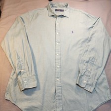 Polo Ralph Lauren Men's XL Heathered Green Cotton Button Up Long Sleeve Shirt