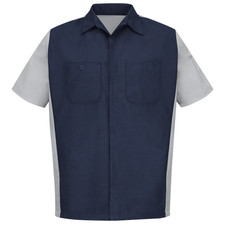 Red Kap Short Sleeve Ripstop Two-Tone Crew Shirt SY20