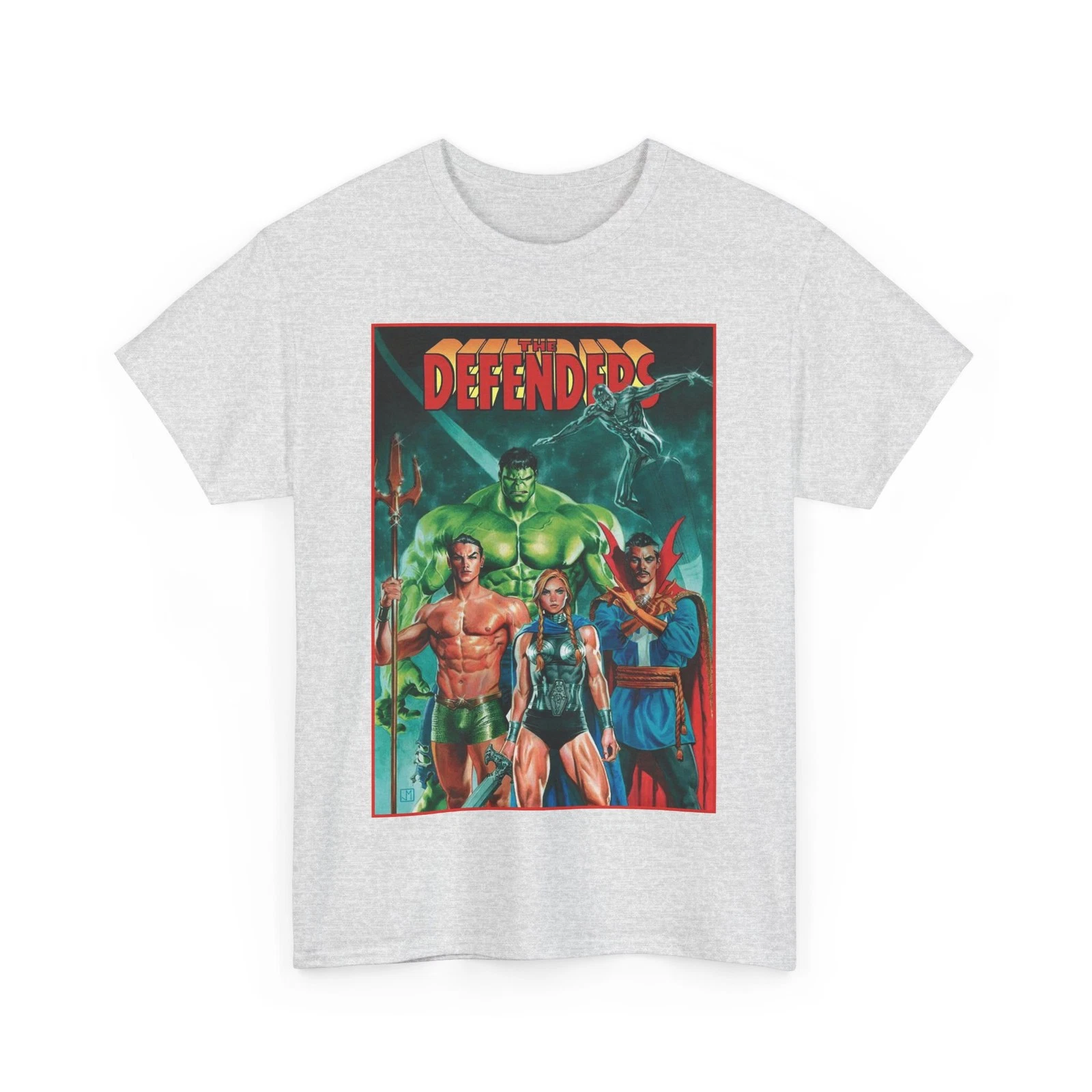 Defenders T-Shirt - Dr Strange, Valkyrie, Hulk, Namor, Silver Surfer - Marvel