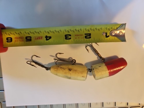 Makinen Wooden HOLI-COMET 1950’s lure - red & white 4 in - Picture 3 of 11