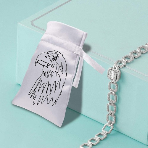 'Golden Eagle' Satin Drawstring Bag/Pouch (SB016344) - Bild 5 von 25