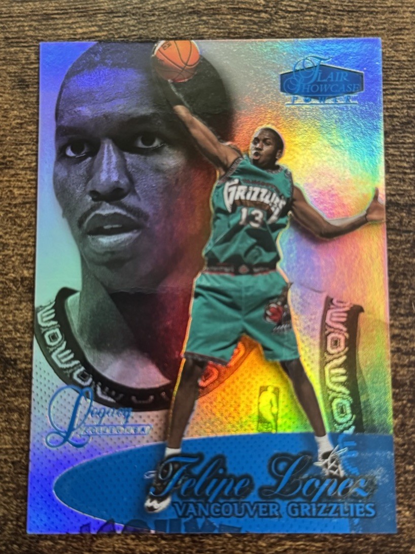 1998-99 Flair Showpiece Blue Felipe Lopez Row 3 Legacy Collection /99 Rookie SSP