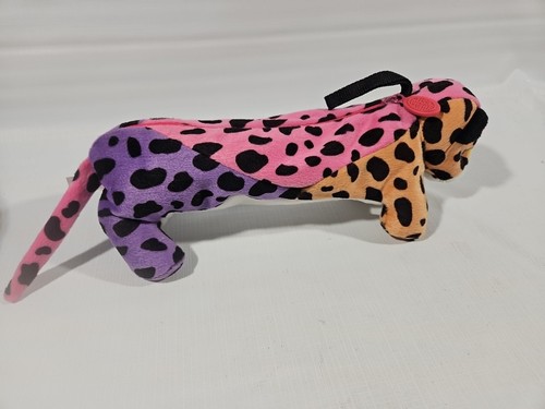 Vtg Lisa Frank Hunter Leopard Plush Zipper Bag Pencil Pouch w/ Spring RARE - Picture 7 of 17