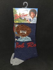 Bob Ross Joy Of Painting Palette 1 Pair Socks Crew One Size Brand New