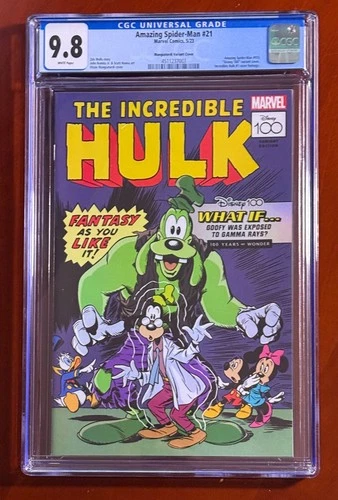 Amazing Spiderman 21 CGC 9.8 NM/ Mint Disney 100 Variant Incredible Hulk Goofy