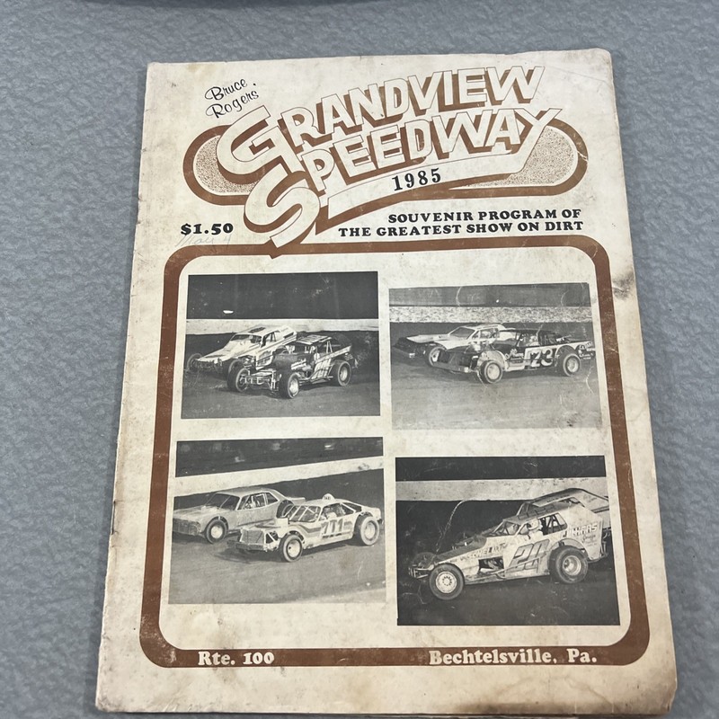 Vintage 1985 Grandview Speedway (PA) Official Souveinir Program