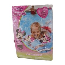 Disney Minnie Mouse 3D Swimmies Inflatable Arm Floaties Age 3-5 Repair Patch Inc