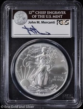 2012-(W) American Silver Eagle PCGS MS 70 | First Strike Mercanti Signed UNC BU