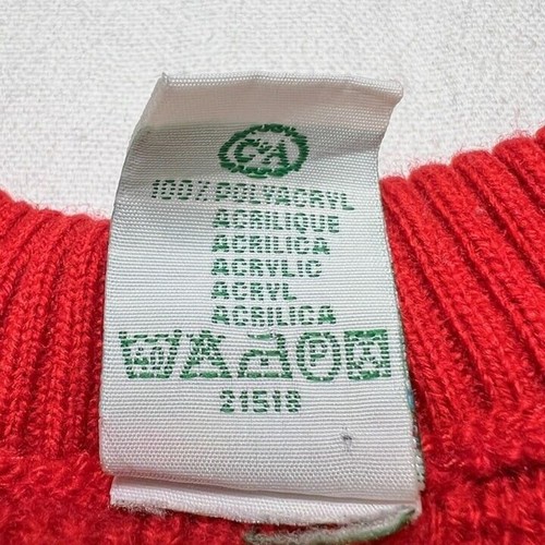 Young Canada Vintage Kids Sweater Teddy Bear Embroidered Multicolor Knit Holiday - Picture 5 of 6
