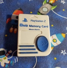 Sony PlayStation 2 Memory Card PS2 Genuine Official MagicGate 8MB NYKO Blue Whit