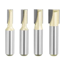 4pcs Bottom Cleaning Router Bits 5/16"-5/8" Diameter 1/2" Shank Carbide Cutter