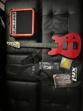 LyxPro EGBKLH39R 6 String Electric Guitar - Red