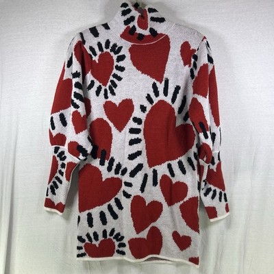 Farm Rio White Hearts Sweater Dress Turtleneck Puff Sleeves Women's Small | eBay Farm Rio White Hearts Sweater Dress Turtleneck Puff Sleeves Women's Small | eBay