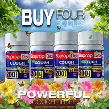 4 PACK DexTabs Cough suppressant, 200 Tablets, 15 mg of Dextromethorphan HBr