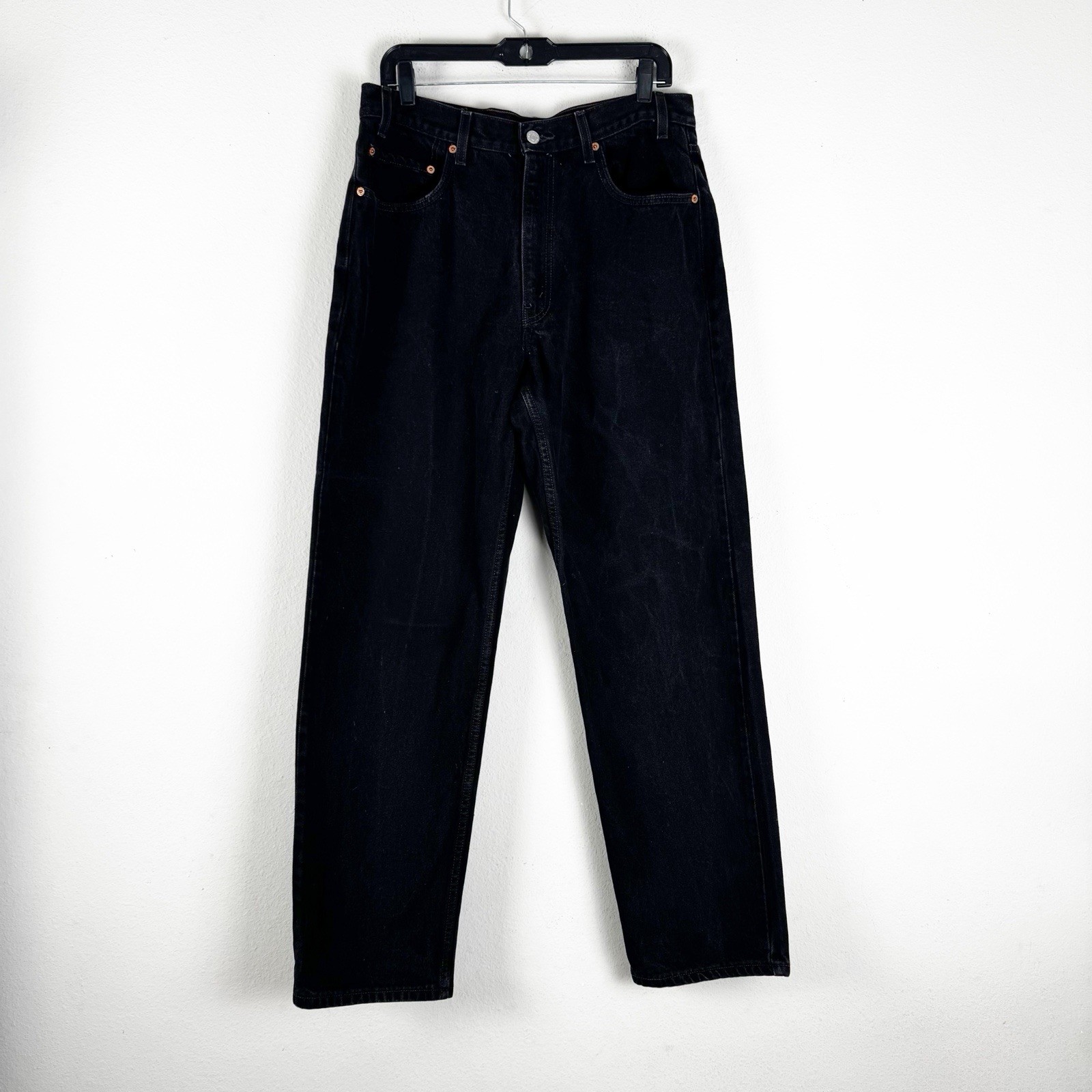 Levi's Men's 550 Relaxed Fit Jeans Vintage Size W36 L32 Black 90s