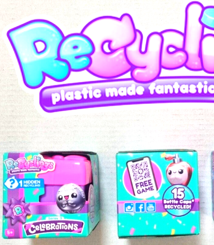 2 x recyclings celebrations surprise pencil toppers
