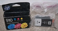 hp 910 3-pack cyan, magenta, yellow ink cartridges plus 1 black