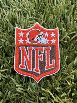 Cleveland Browns  NFL Logo Patch 2  X  3  Iron On Embroidered