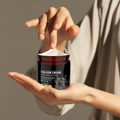 Grass Fed Beef Tallow Moisturiser Cream,Beef Tallow For Skin Care 4.23 Oz - Foto 5 di 10