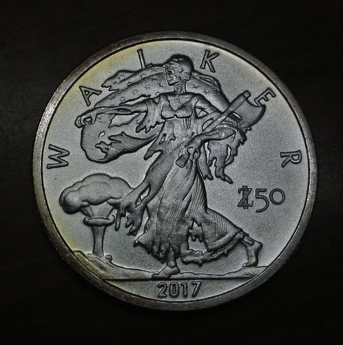 2017 Zombucks Walker (first round in the series) - 1 oz. 999 silver round