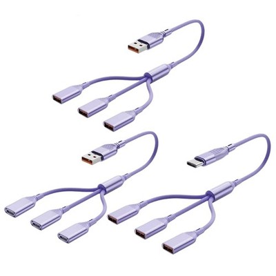 Multi Function USB2.0 to 3 Port Converter for PC Desktop Adapter Cable