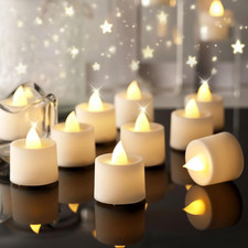 12/24/50/100/150 Pack LED Tea Lights, Flameless Votive Candles, Battery Operated