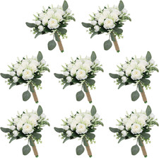 Elegant Set of 8 Bridesmaid Bouquets for Your Dream Wedding