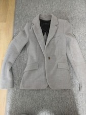 Zara Woman Damen Sakko Grau Wolle/Polyester/Viskose Größe XS