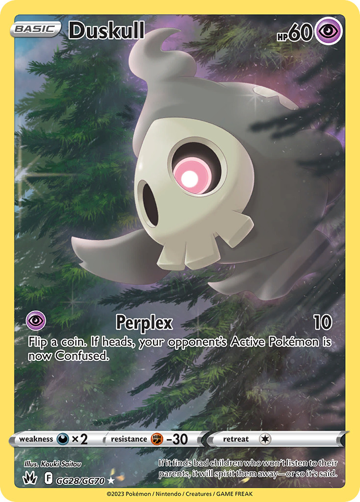 DUSKULL GG28/GG70 HOLO CROWN ZENITH GALARIAN GALLERY POKEMON NM