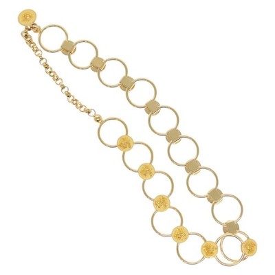 Gianni Versace Chain Belt Metal Gold Auth BA5265