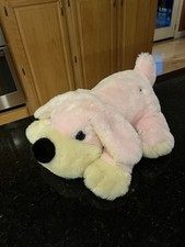 FAO SCHWARZ Plush PENELOPE PINK DOG Large Stuffed Animal 20"