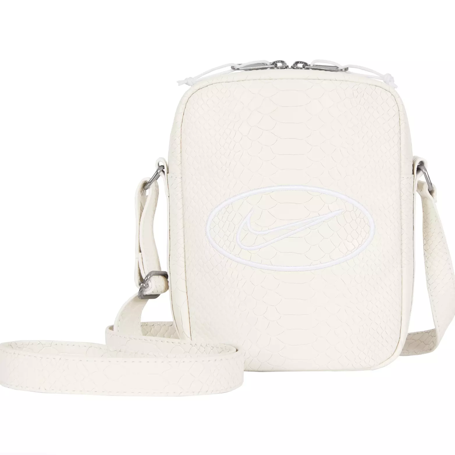 Sac à bandoulière en cuir Supreme x Nike   Blanc peau de serpent   NEUF   HJ7964 121