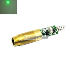 Green Laser Module 532nm 20mW Dot Diode Module Brass host w/ Driver Board 3V 