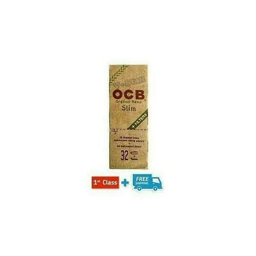 OCB ORGANIC HEMP ROLLING KING SIZE SLIM PAPERS + FILTERS 5/10/20/25/32 BOOKLETS  - Image 3 of 4