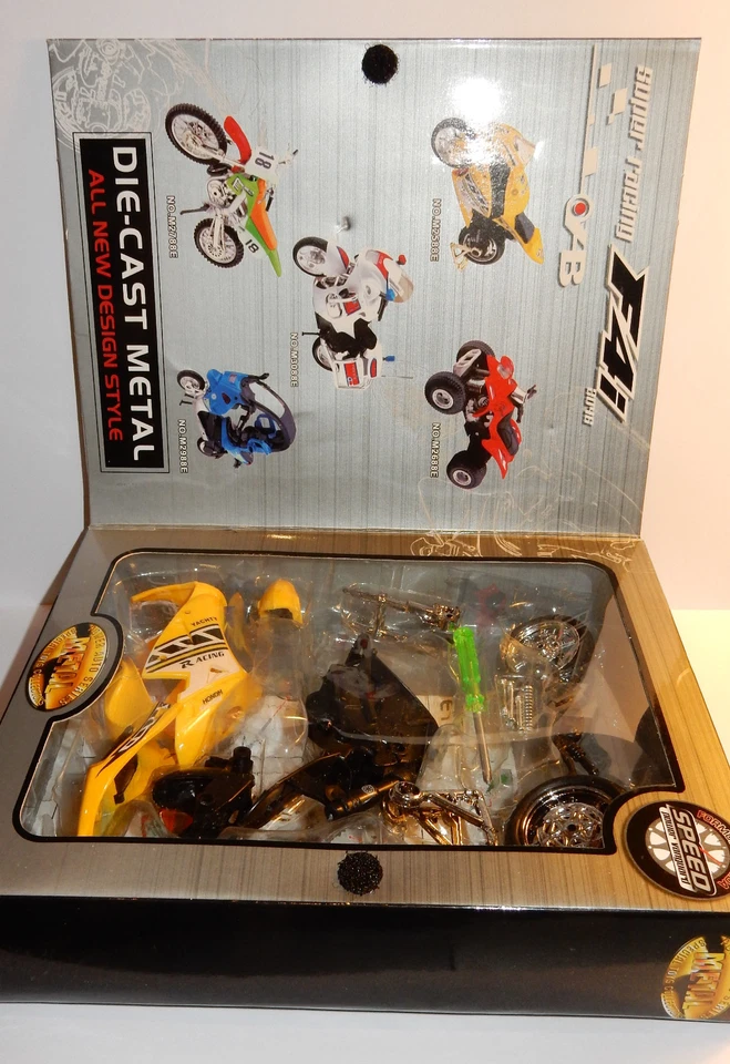 jaune METAL MOTO SUPER RACING 1/18 HONDA YAMAHA DUCATI SUZUKI APRILIA KAWASAKI 5 - Photo 2/4