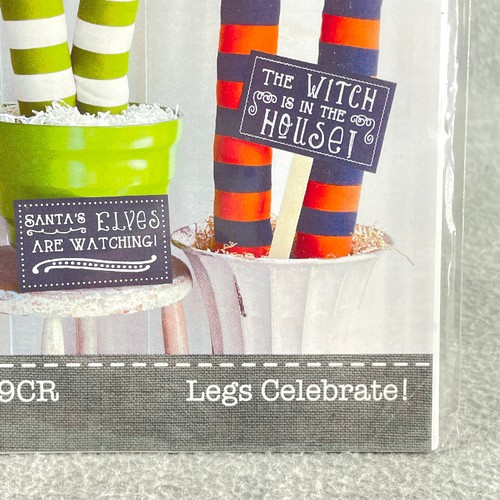 Legs Celebrate Christmas Halloween Home Decor Crossroads Amy Barickman Pattern - Picture 2 of 4