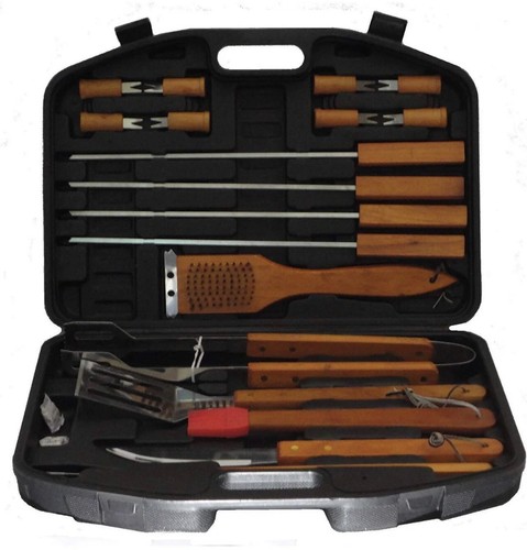 Ensemble d'outils de barbecue ensembles d'ustensiles de barbecue avec étui de rangement ensemble cadeau viande camping