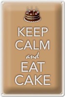 Blechschild Spruch 20X30 Cm Keep Calm And Eat Cake Metall Deko Schild Tin Sign