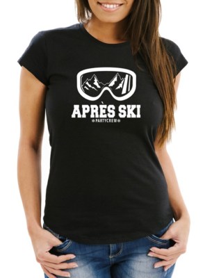 Damen  T-Shirt Après Ski Party Crew Ski-Fahrer Snowboard-Fahrer Wintersportler