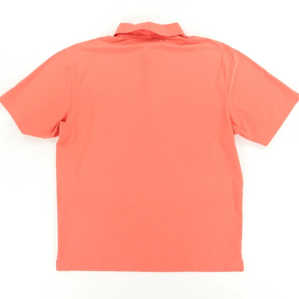 Nike Dri-Fit Golf High Stretch Polyester Solid Golf Polo Shirt Orange Men's L - Image 4 of 4