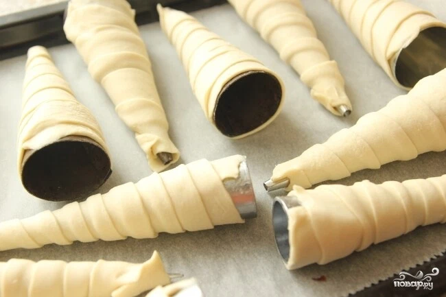 Schillerlockenform Hörnchen Schaumrollen Backform Schillerlocken Sahnerollen - Bild 3 von 4