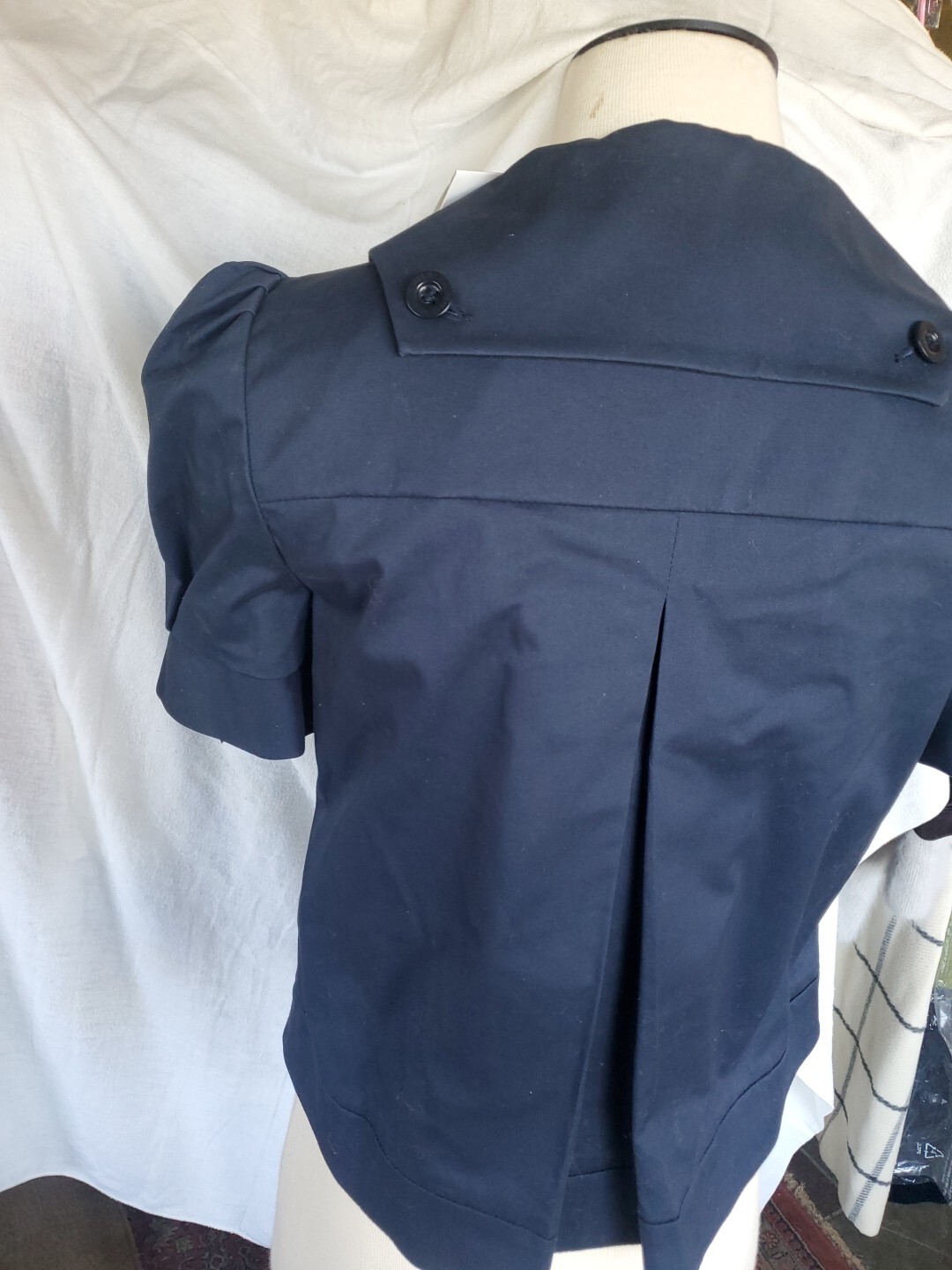 Vintage NWT See By Chloe Jacket Navy Size 40 US 8/4 Button Short Sleeve Sailor image 7